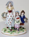 121137 GERMAN PORCELAIN FIGURE GROUP H 11 12