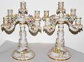 121135 DRESDEN STYLE PORCELAIN FIVELIGHT CANDELABRA
