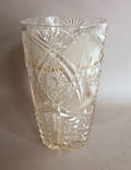 Large cut glass vase