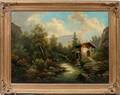 122117 H CORDIER OIL ON CANVAS OLD MILL