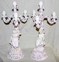 121159 DRESDEN STYLE PORCELAIN 4LIGHT CANDELABRA