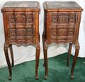 111164 TWODRAWER COMMODES WITH MARBLE TOPS C 1920