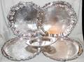 110115 SILVER PLATE TRAYS  OVAL BREAD TRAY 8 PCS