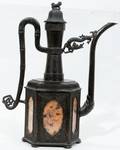 110108 CHINESE BRONZE TEAPOT H 11 34 L 10