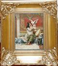 102118 E FERROT OIL HAREM GIRL WITH BIRD 12 X 8