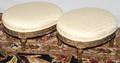 121144 LOUIS XVI STYLE FOOT STOOLS PAIR H 8 W 11