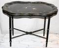 122148 VICTORIAN PAPIER MACHE TRAY TABLE H 22 12