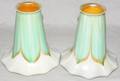 121224 QUEZAL IRIDESCENT GLASS SHADES C 1910 TWO
