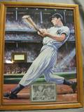 120130 JOE DIMAGGIO AUTOGRAPHED PRINT AND M MONROE