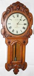 112120 JAS F HILTON ST HELENS CARVED OAK WALL CLOCK