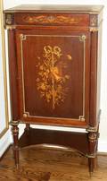 112116 FRENCH MAHOGANY INLAID MUSIC CABINET