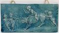 111242 GLAZED POTTERY LOW RELIEF PLAQUE 6 X 11 12