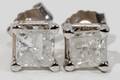 110137 14KT WHITE GOLD  1 CTW DIAMOND STUD EARRINGS
