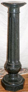 102151 MARBLE PEDESTAL GREEN H 43 DIA 11