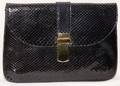 121205 DARK BLUE SNAKESKIN CLUTCH FOR BONWIT TELLER