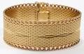 120081 18KT YELLOW GOLD MESH CUFF BRACELET 65 GRAMS