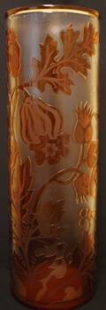 120068 VAL ST LAMBERT ART GLASS VASE H 14
