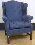 Three reproduction wing chairs