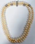 122199 DIAMOND AND 75MM TO 8MM PEARL NECKLACE