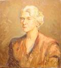 112161 RUSKIN STONE OIL ELDERLY WOMAN IN TAN