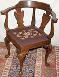 111266 QUEEN ANNE STYLE MAHOGANY CORNER CHAIR C1900