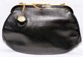 121234 KORET BLACK LEATHER SHOULDER BAG WITH WATCH