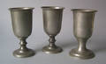 Pair of Massachusetts pewter chalices ca 1840