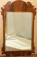 122229 ENGLISH ANTIQUE STYLE MAHOGANY FRAMED MIRROR