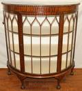 122228 CHIPPENDALE STYLE MAHOGANY GLASS CABINET
