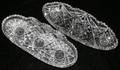 121300 CUT GLASS CELERY DISHES C 1900 W 4 12