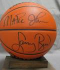 120217 JOHNSON  BIRD AUTOGRAPHED BASKETBALL
