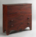 New England painted pine blanket chest early 19th c