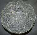 110211 AMERICAN CUT GLASS BOWL EARLY 20TH C H 4