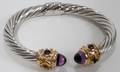 110199 GOLD  AMETHYST PERIDOT  TOPAZ BRACELET