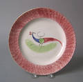 Red spatter plate 19th c