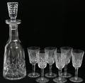 102255 WATERFORD CRYSTAL DECANTER  6 WINE GLASSES