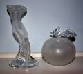 102248 LALIQUE CRYSTAL PERFUME BOTTLE  STATUETTE