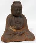102242 CHINESE IRON SEATED BUDDHA H 7