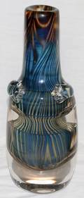 120264 BJORN WECKSTROM SWIRL DESIGN BLOW GLASS VASE