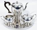 112243 CARTIER STERLING INDIVIDUAL COFFEE SET 4 PC