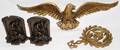 110265 IRON BOOKENDS THINKER BRASS EAGLE TRIVET
