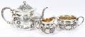 121342 GORHAM STERLING TEA SET 3 PIECES ROSE PATTERN