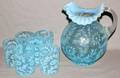 121392 VICTORIAN SPANISH LACE HANDBLOWN PITCHER