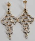 112308 14KT GOLD 50 DIAMOND PRONG SET EARRINGS