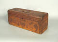 Continental chip carved document box early 19th c