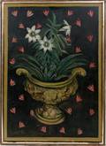 112290 VICTORIAN OIL PAINTING FLORAL STILL LIFE