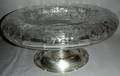 111387 CUT GLASS BOWL WITH GORHAM STERLING BASE