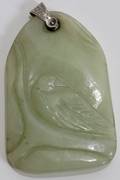 110285 CARVED JADE PENDANT WITH A BIRD MOTIF