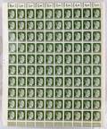 110300 GERMAN WWII 100 STAMPS UNUSED OLIVE