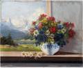 102308 KEIST VUKOVIC OIL STILL LIFE OF FLOWERS